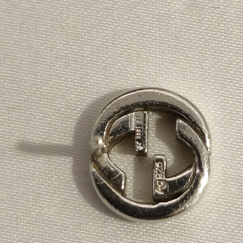 Gucci sterling silver interlocking stud earrings - Picture 12 of 12